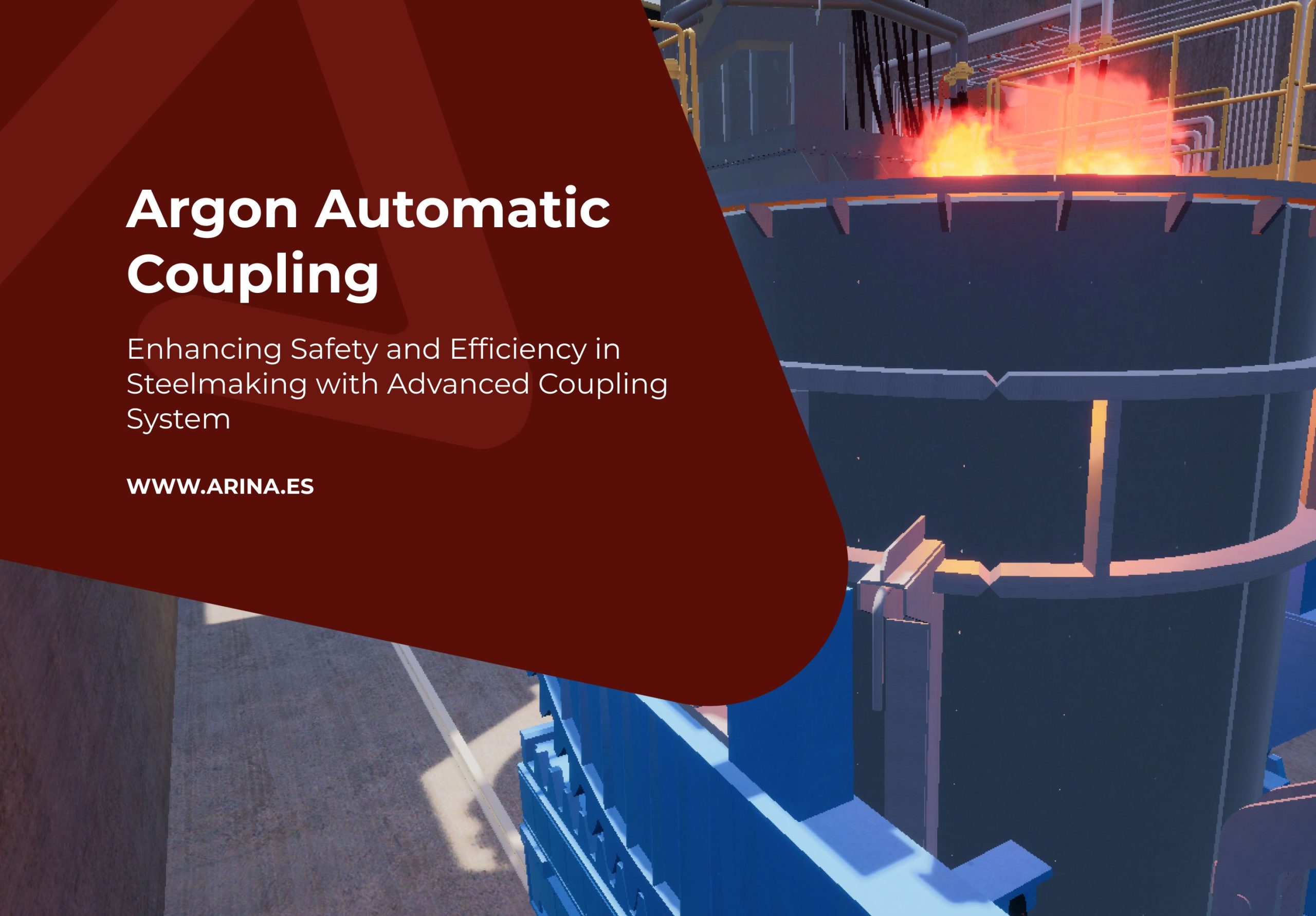 Automatic Argon Coupling system ensuring seamless ladle operations in the steel industry.